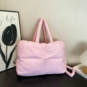 Large-Capacity Stylish Cotton Tote Bag(Pink)