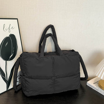 Large-Capacity Stylish Cotton Tote Bag(Black)