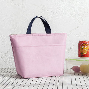 Thickened Insulated Oxford Fabric Lunch Bag(Pink)