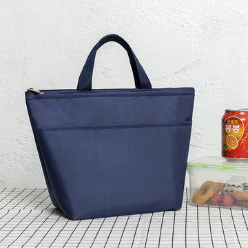 Thickened Insulated Oxford Fabric Lunch Bag(Navy)