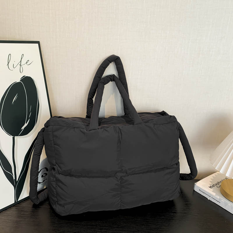 Large-Capacity Stylish Cotton Tote Bag（Black）